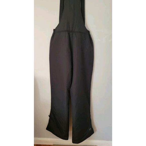 Slalom Overall Snow Pants Men's XL Black 100% Nylon Zip Fly Pockets - Picture 3 of 4